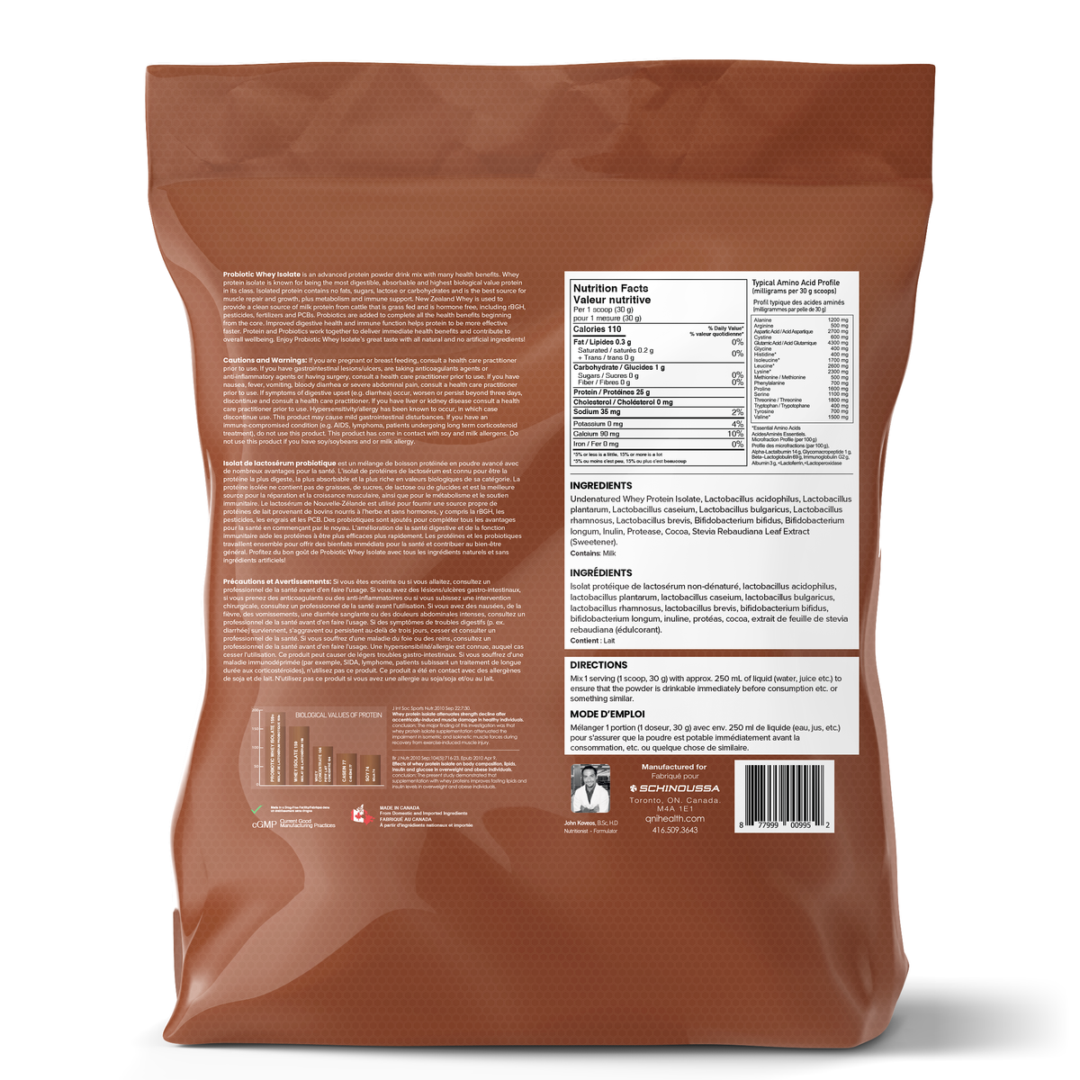 Isolat de protéines de lactosérum de Nouvelle-Zélande - 2,27 kg (Chocolat suisse)