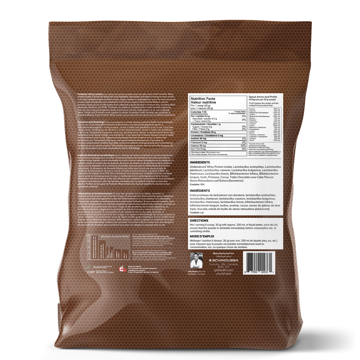 Isolat de protéines de lactosérum de Nouvelle-Zélande - 2,27 kg (Gâteau volcan triple chocolat)