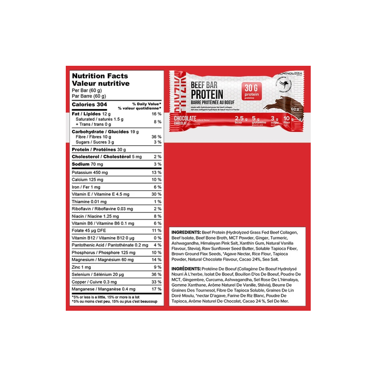 Schinoussa Supreme Protein Bar – Grass-Fed Beef Isolate Protein (Chocolate) (1 Bar)