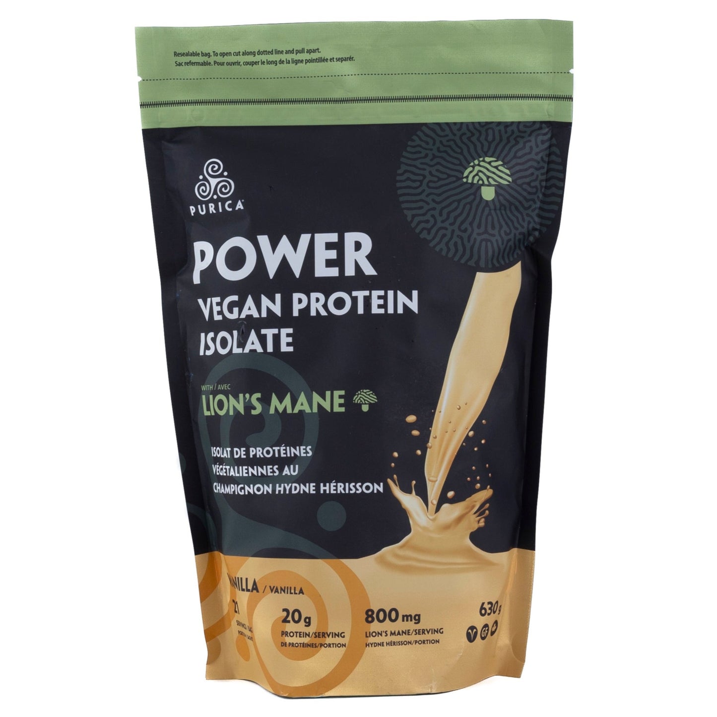Vegan Protien Powder with Lions Mane 630G(Vanilla)