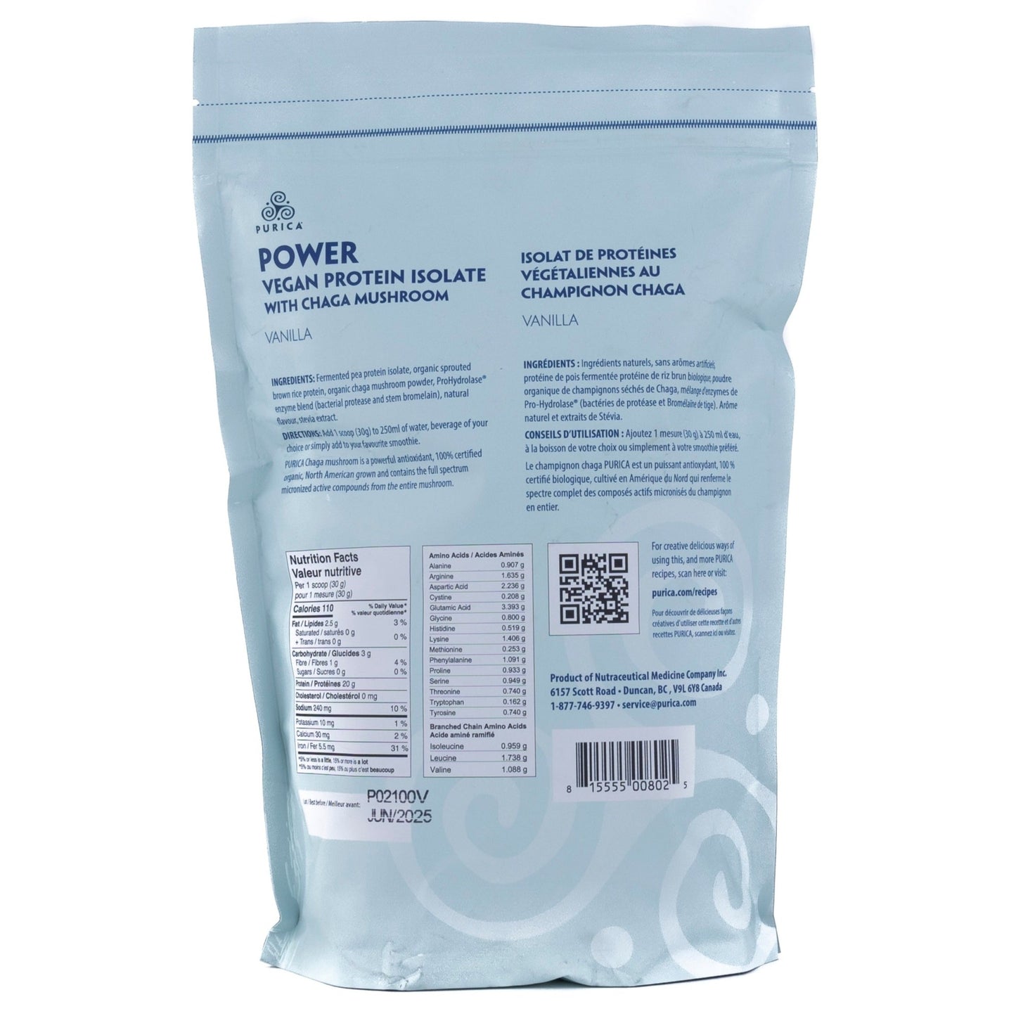 Vegan Protein Powder WIth Chaga (Vanilla Flavour)