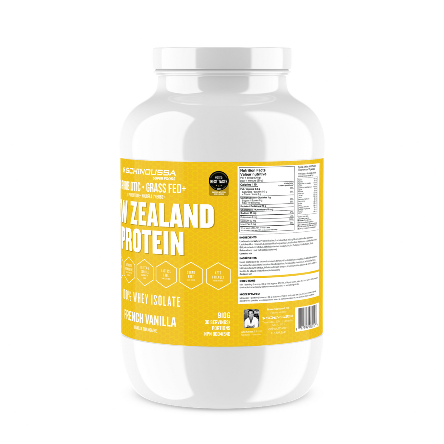 New Zealand Whey Protein (2lbs) - French Vanilla