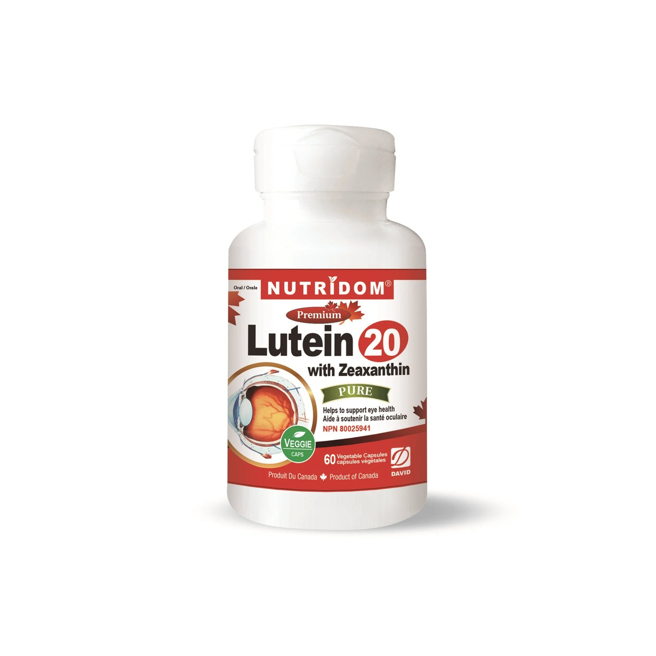 Lutein with Zeaxanthin (60 Veggie Capsules)