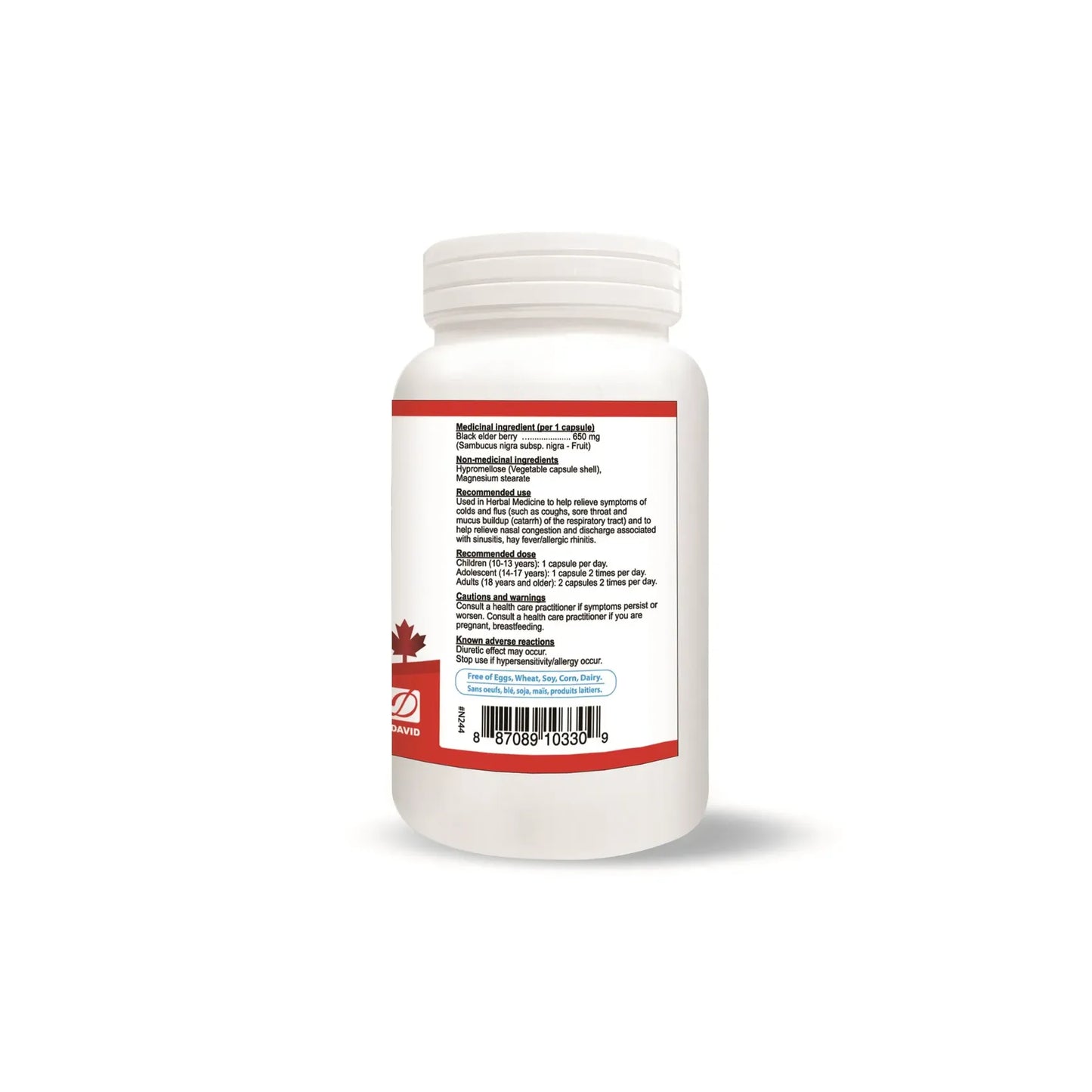 Black Elderberry Extract 650mg (120 Veggie Capsules)