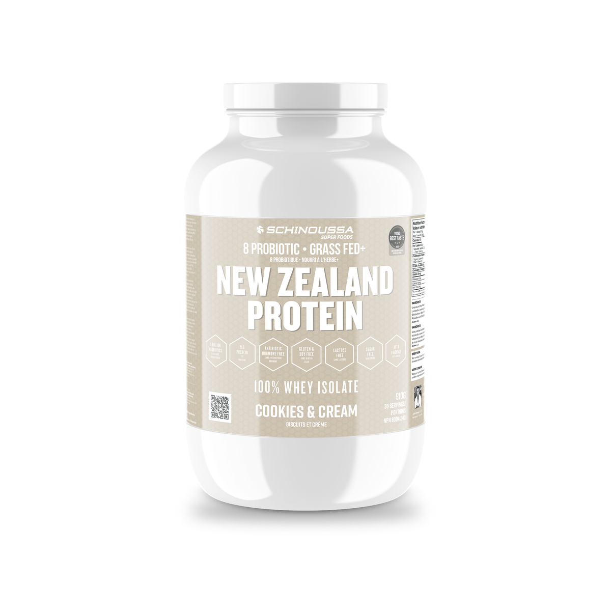 Protéine de Lactosérum Néo-Zélandais (907g) - Cookies & Cream