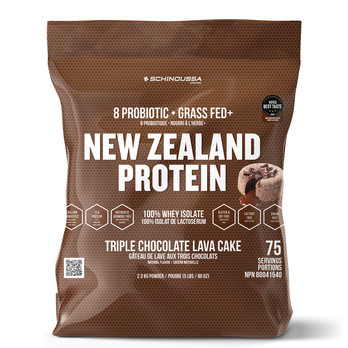 Isolat de protéines de lactosérum de Nouvelle-Zélande - 2,27 kg (Gâteau volcan triple chocolat)