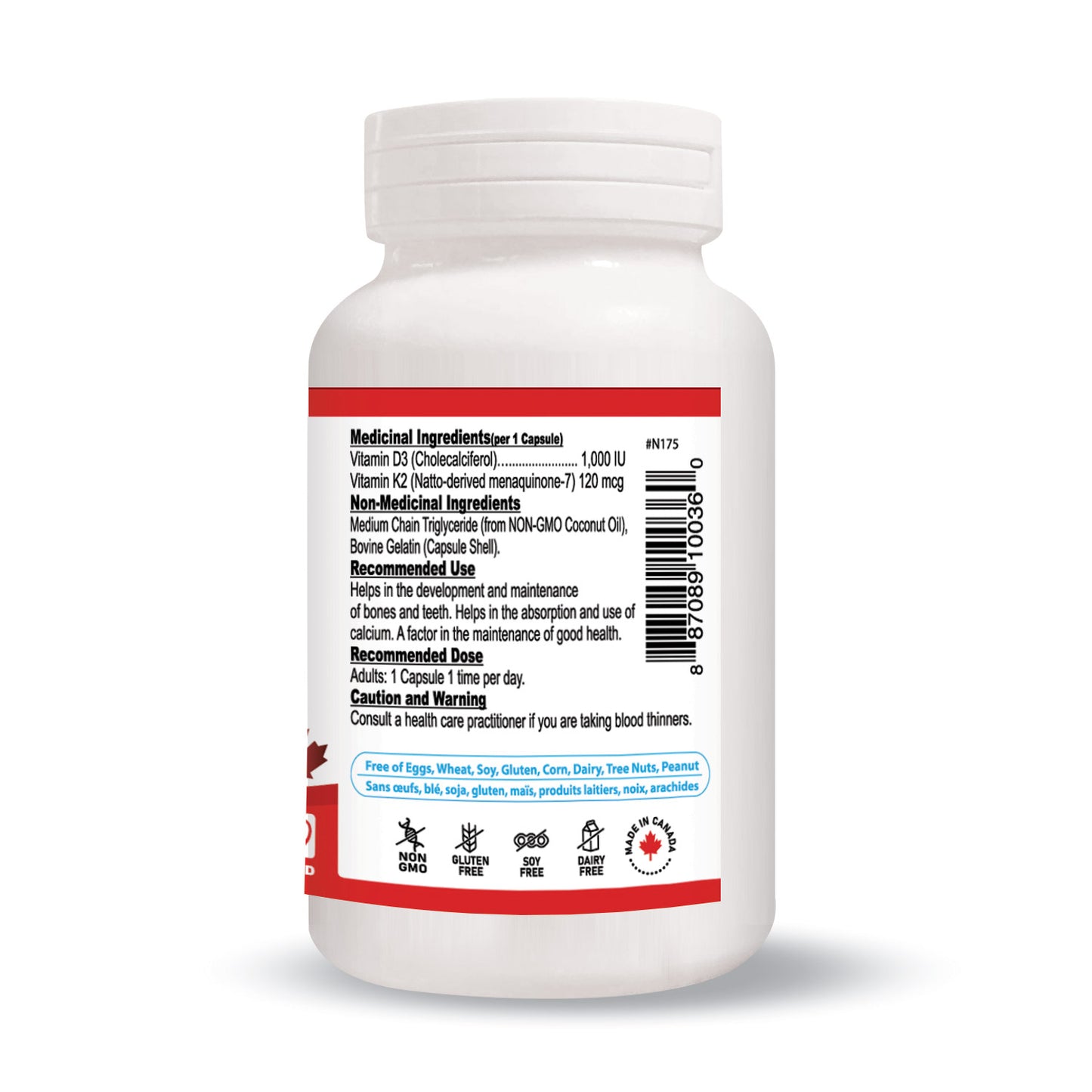 Vitamin D3-K2 with MCT Oil (Softgels)