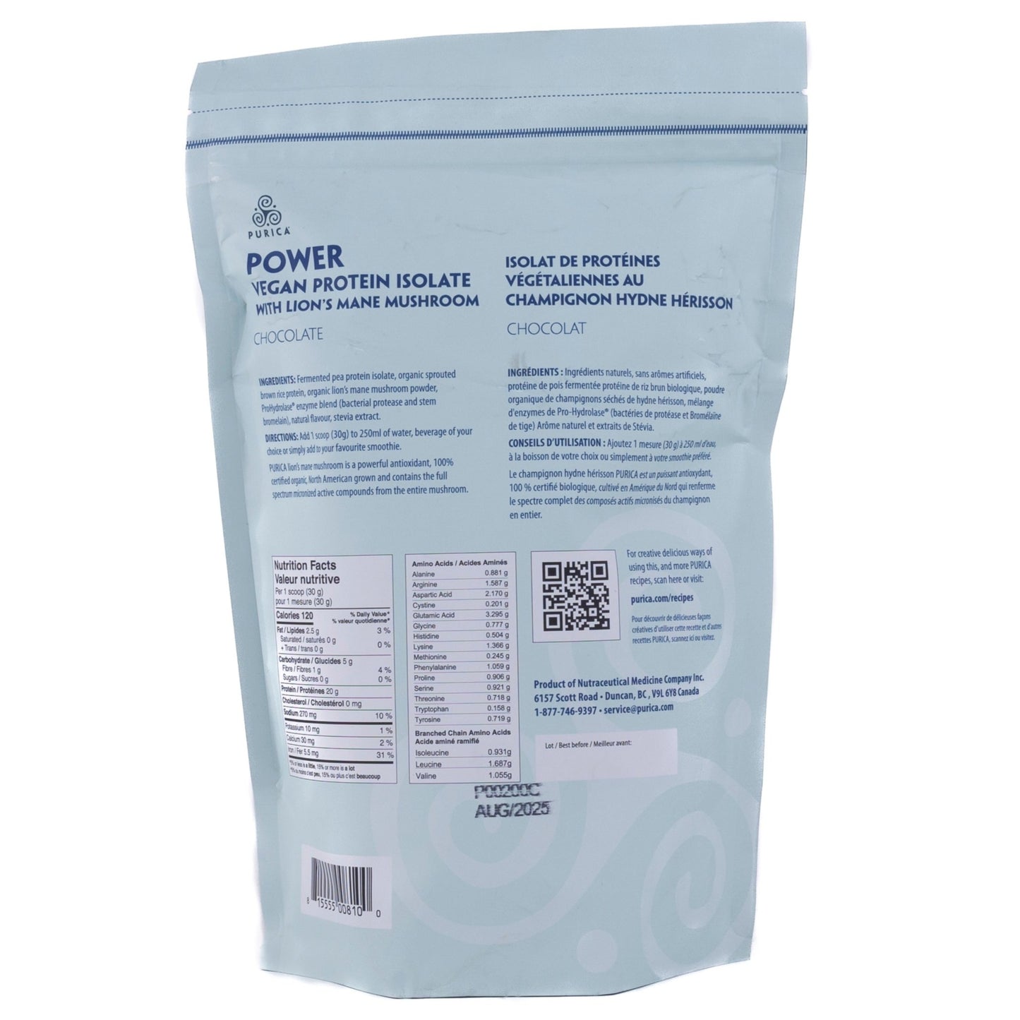 Vegan Protein Powder with Lion's Mane 630g (Chocolate Flavour)