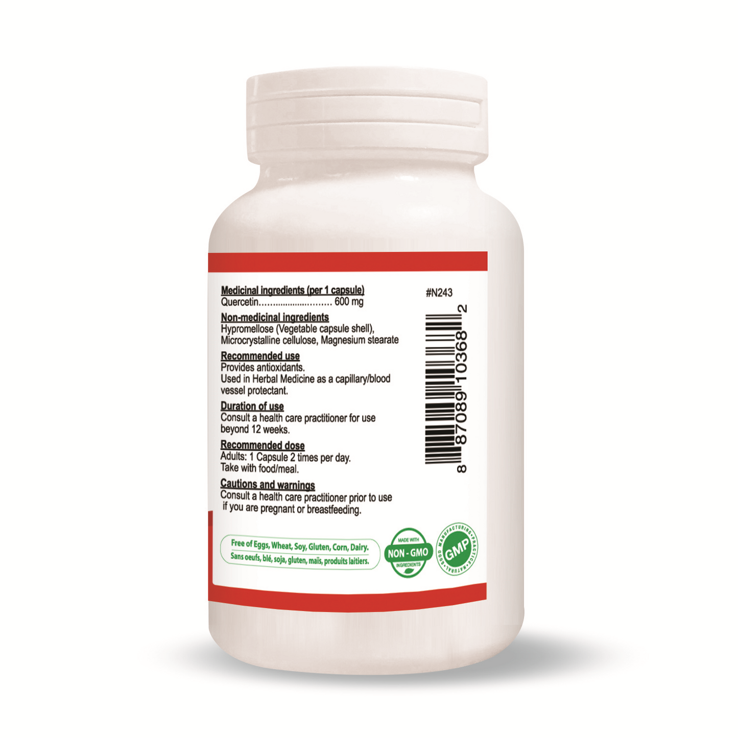 Quercetin 600mg (60 Veggie Capsules)