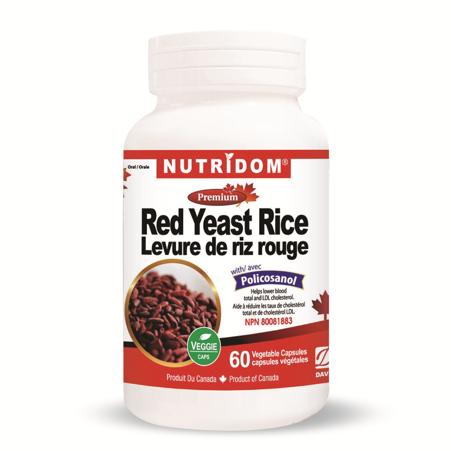 Red Yeast Rice with Policosanol (60 Veggie Capsules)