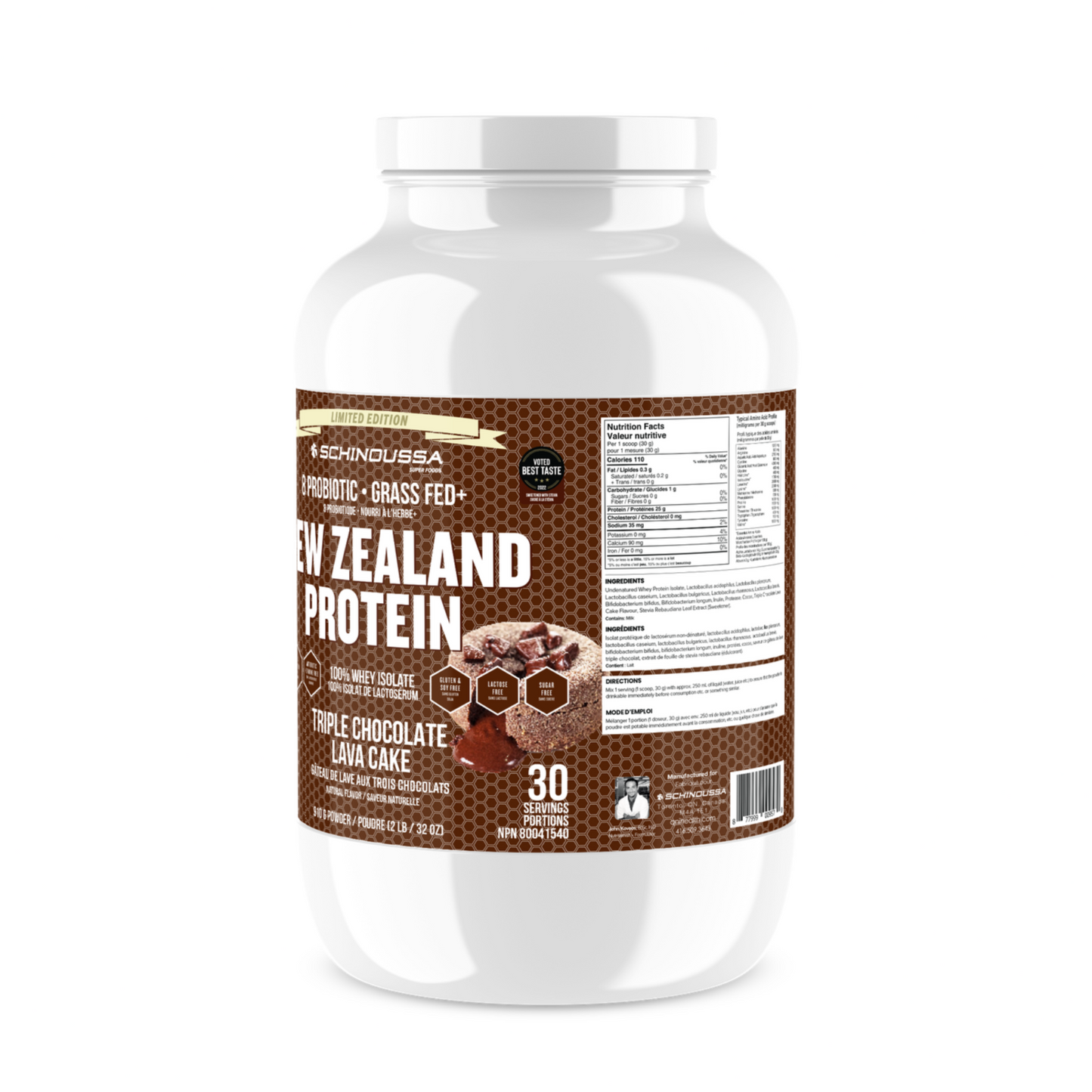 New Zealand Whey Protein (2lbs) - Triple Chocolate Lava Cake