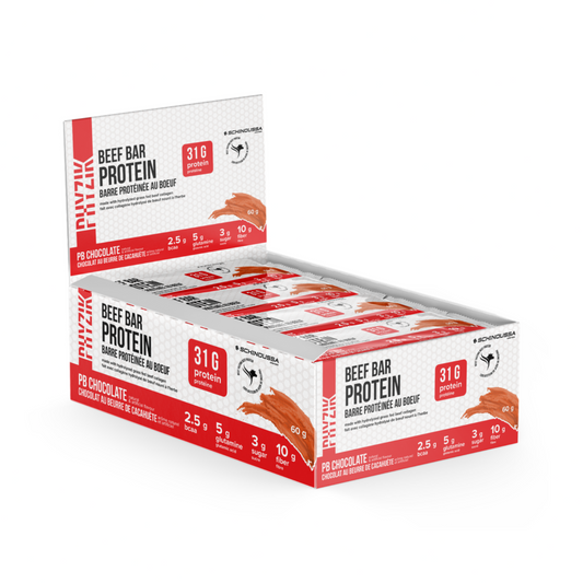 Schinoussa Supreme Protein Bar – Grass-Fed Beef Isolate Protein (Peanut Butter Chocolate) (1 Box of 12 Bars)