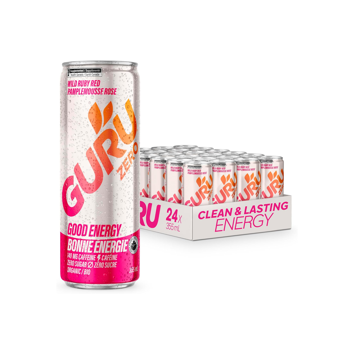 GURU WILD RUBY GRAPEFRUIT - ENERGY DRINK (1X355ml)