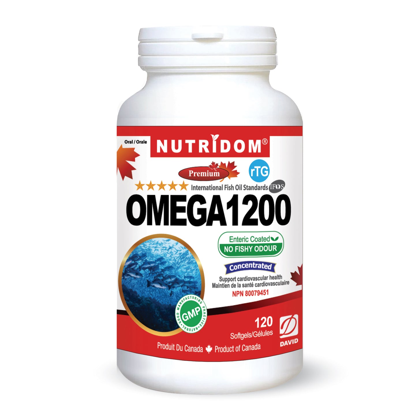 RTG Omega-3, Fish Oil (120 Softgels)