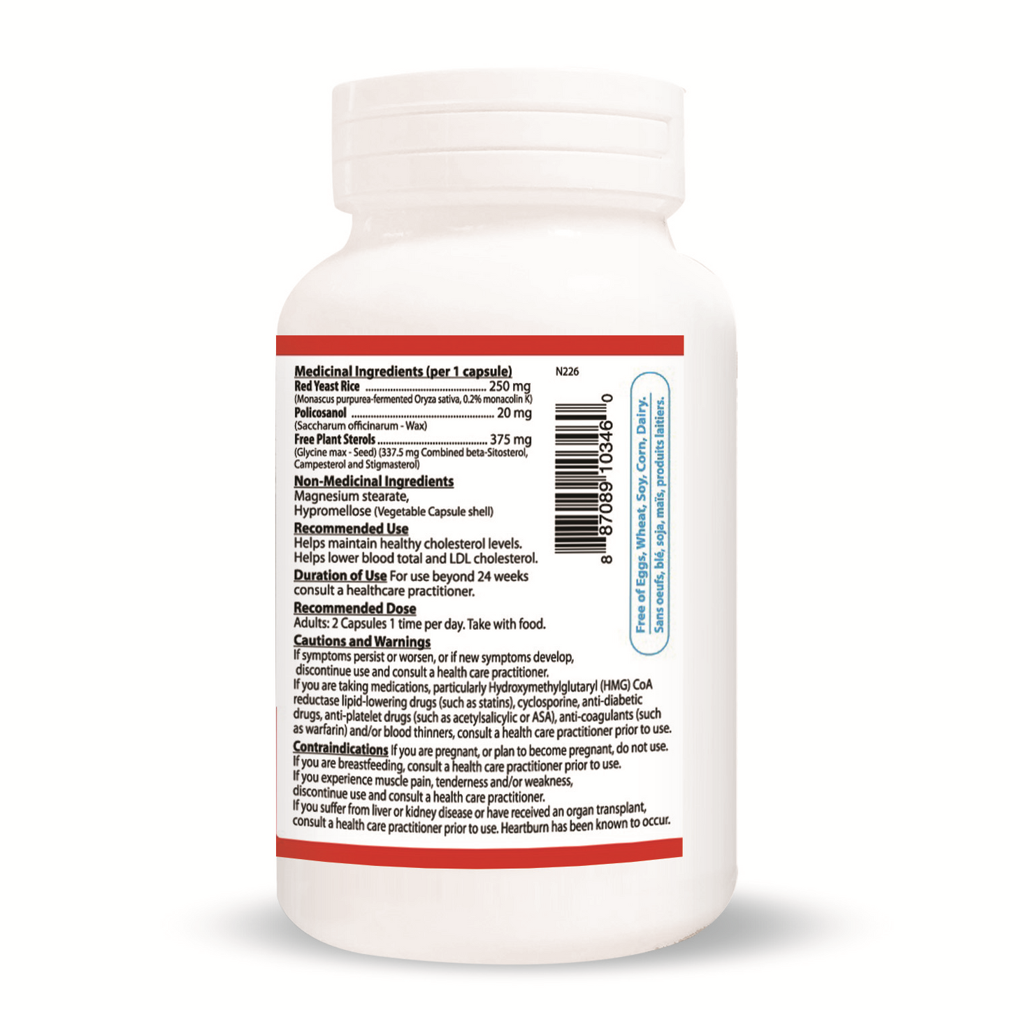 Red Yeast Rice with Policosanol (60 Veggie Capsules)