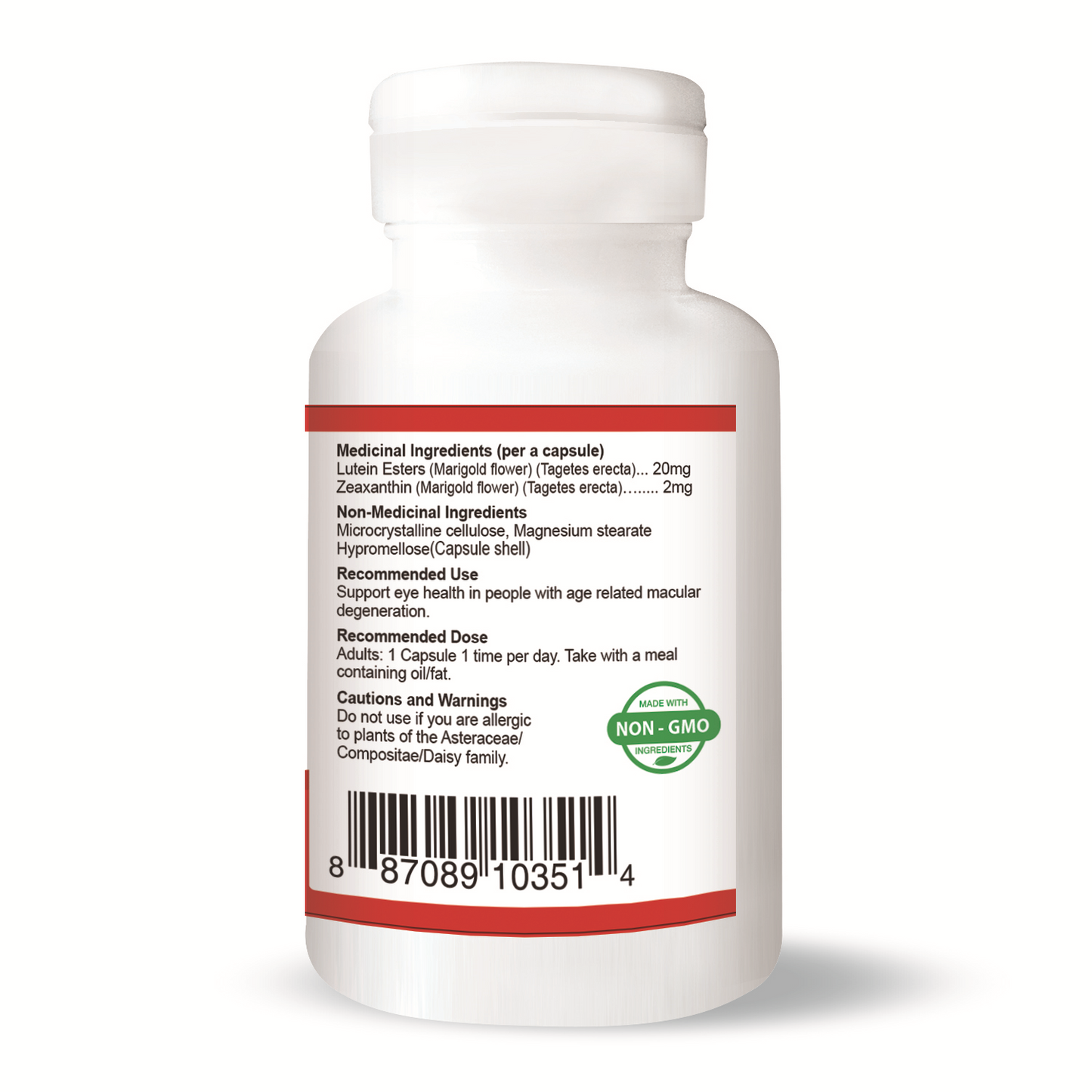 Lutein with Zeaxanthin (60 Veggie Capsules)